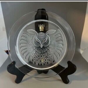 Lalique 1971 Annual Collector Plate Owl